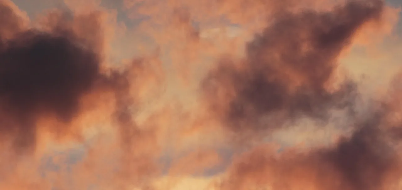 Douce lumière du matin dans des nuages tendres